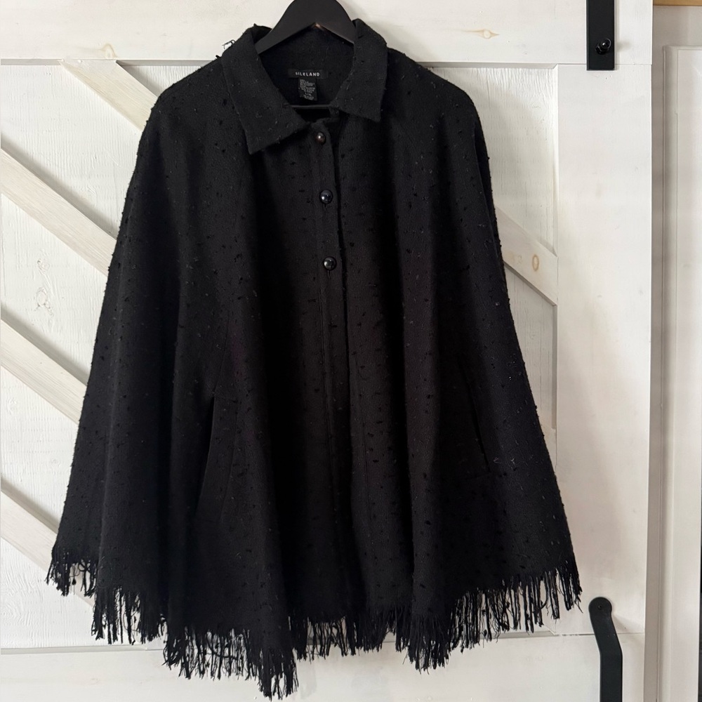 silk fringed cape
